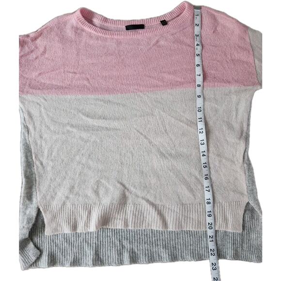 ATM 100% Cashmere Hi Low Colorblock Crewneck Long Sleeve Sweater Women's Size XS - Picture 9 of 9